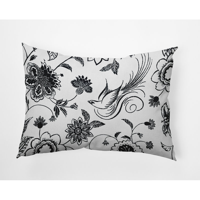  Housse et insert de coussin rectangulaire en polyester pour l'intérieur et l'extérieur, Noir