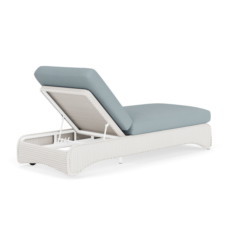 Loom Outdoor Chaise Lounge, White, Kadogo Lake