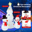 Arbre avec bonhomme de neige gonflable d'extérieur
