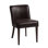 Avery Dining Chair In Dark Brown Leather With Matte Brown Legs