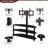 Black Multi-Function TV Stand Height Adjustable Bracket Swivel 3-Tier