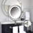 Ayeshah 8.5" Lighted Wall Mount Magnified Makeup Mirror, Direct Wire-1930252368