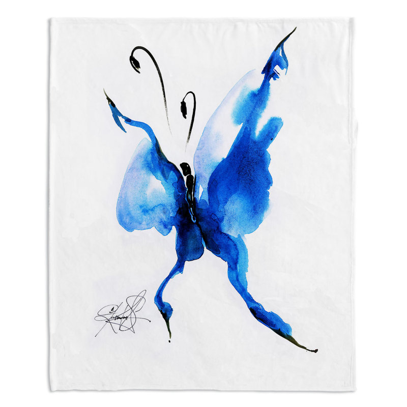 Couverture sherpa douce 54 de papillon de chanson, l 51 po x L 60 po