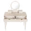 Luxury Vanity Desk With Round Mirror,height-adjustable, Stylish Dressing Table Set, 4 Drawers & Stool, Champagne 