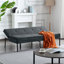 Canapé-lit convertible à futon avec dossier réglable et structure en métal
