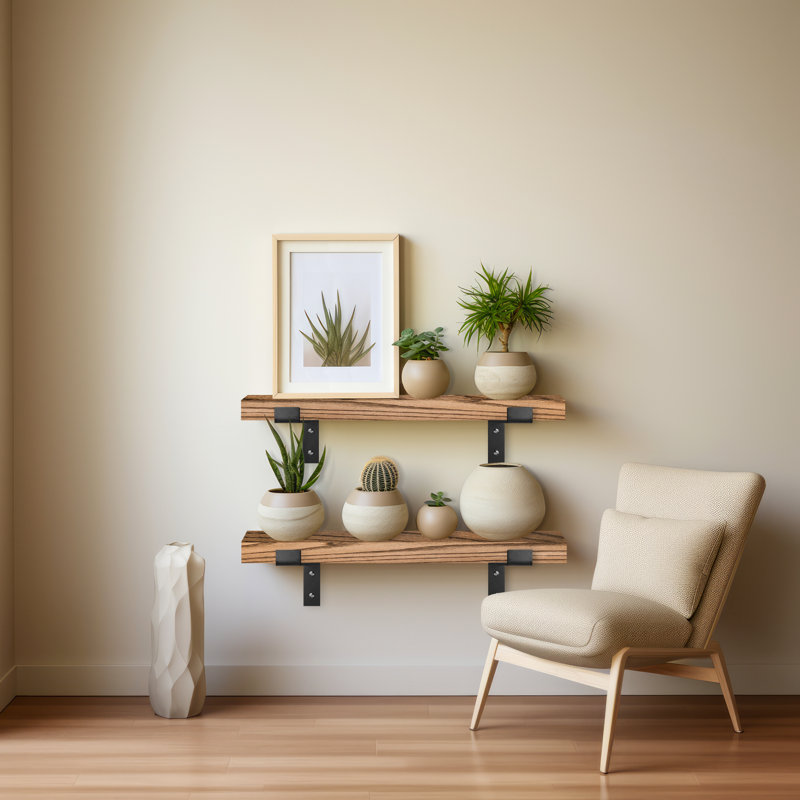 Étagère en chêne 2 pièces Emerald Lee, H 2 po x l 37 po x P 8 po