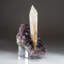 Natural Calcite on Amethyst Cluster
