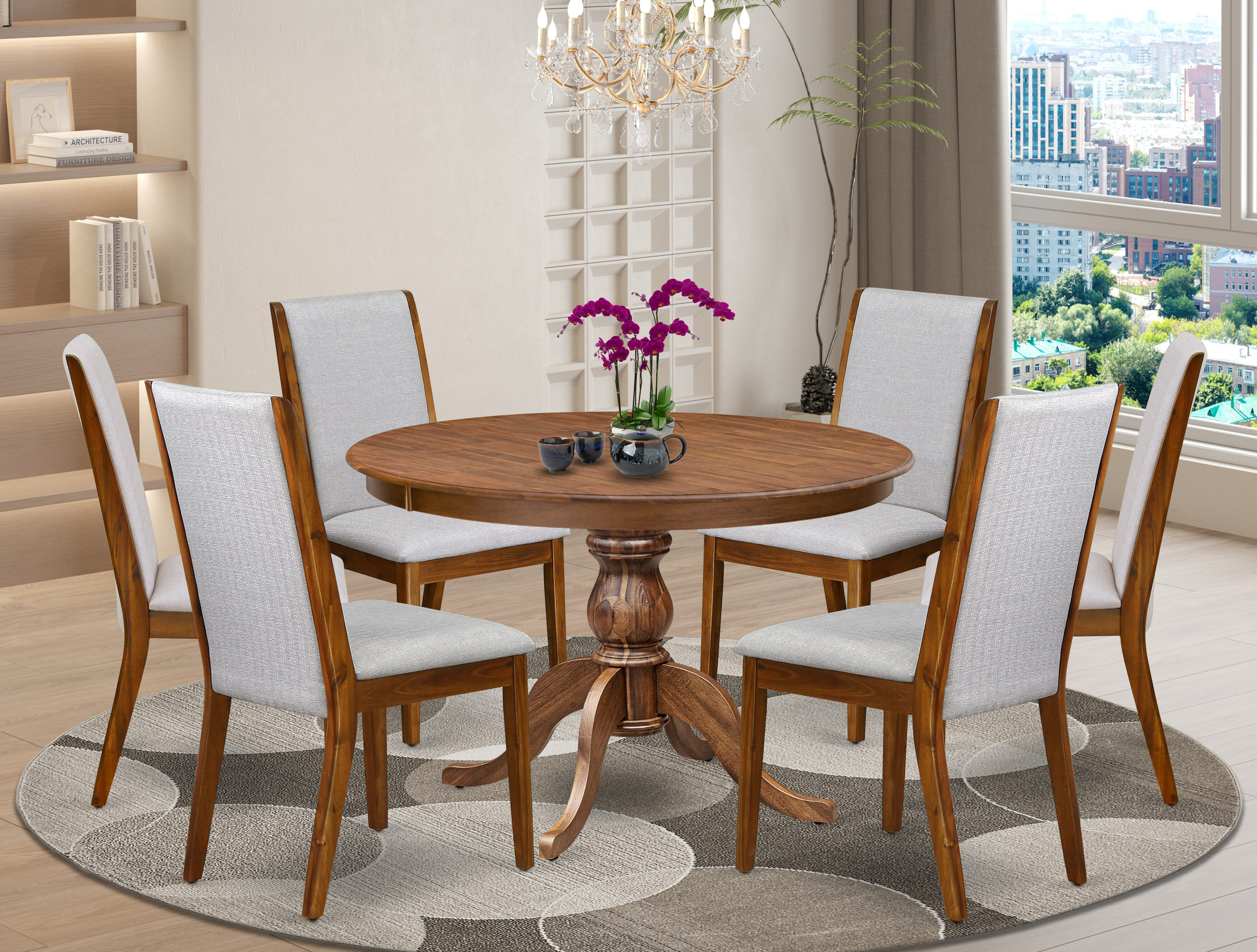 Red Barrel Studio 7-Piece Dining Table Set Contains A Mid Century ...