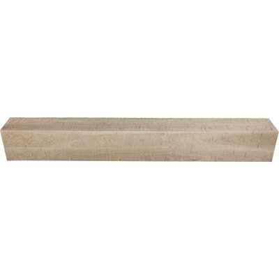 AmeriCraft Wood Hand Hewn Beam, 3-Sided (U-Beam), 3 1/2"W x 3 1/2"H x 36"L, White Washed Pickling Finish, Stain Grade White Oak