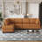 Faux Leather L-Shaped Modular Sectional Sofa-75756248-75756246