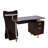 Latitude Run® Stylish Computer Desk with Storage, Chocolate