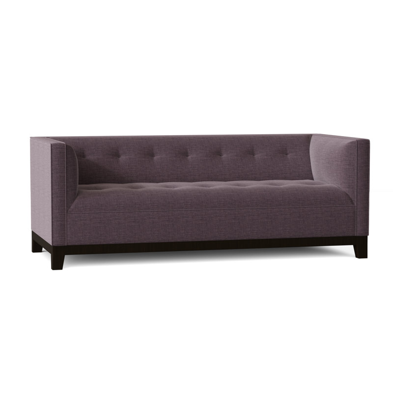 Aldo Upholstered Sofa, Standard, Marlow Plum, Dark Brown