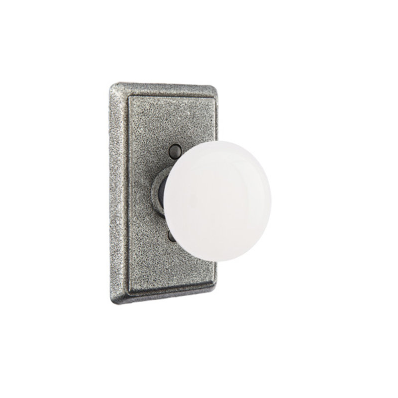 Bouton ivoire intimité avec 3 rose Madison, Acier inoxydable satiné