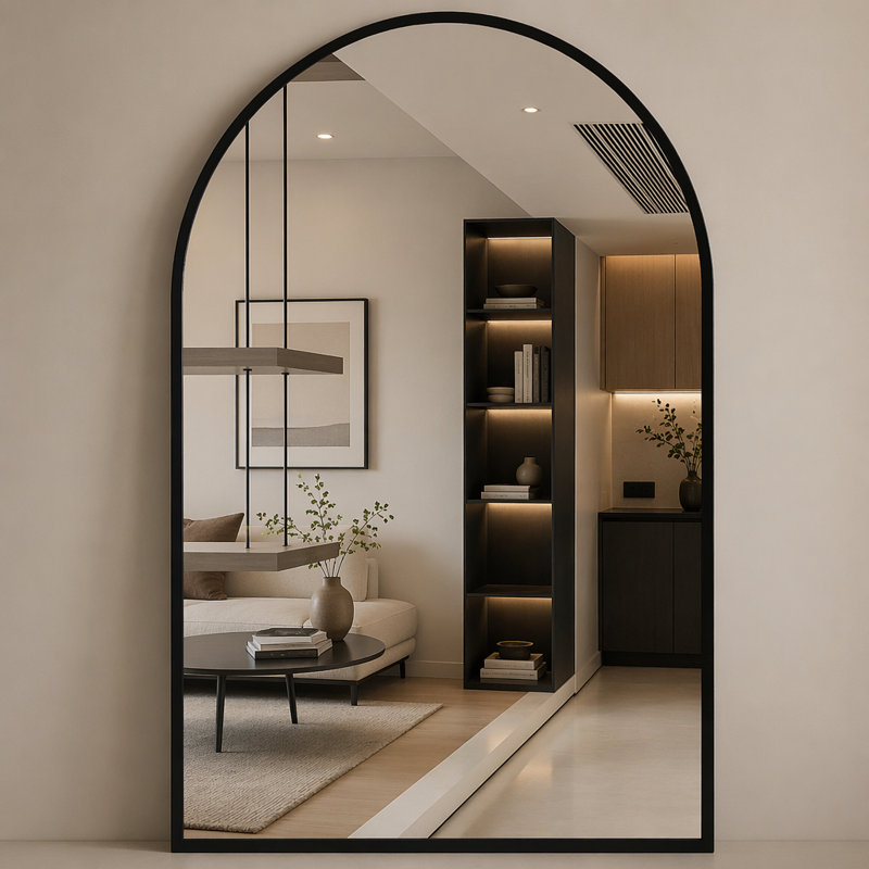 Miroir mural pour salle de bain, 24 x 32 po, Noir