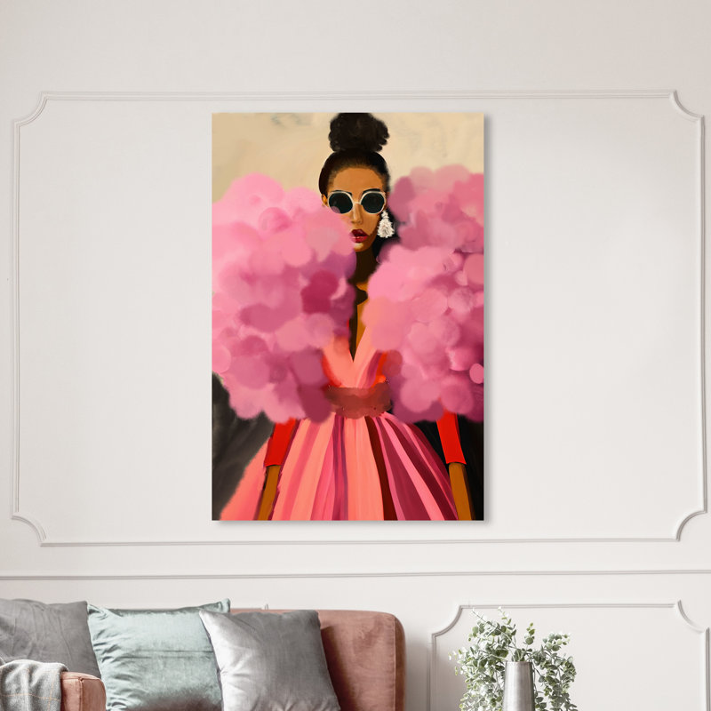 «Rysen Glamorama Pink on Canvas» par Wynwood Studio Print, H 54 po x l 36 po x P 1,5 po