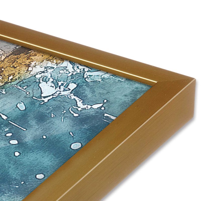 Waves on Amber Sand Framed Print