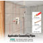 Système de robinet de douche 16 po