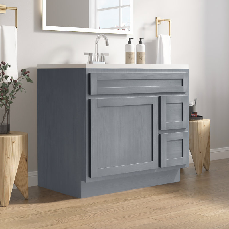 Base de meuble-lavabo simple 36 po seulement, Argent