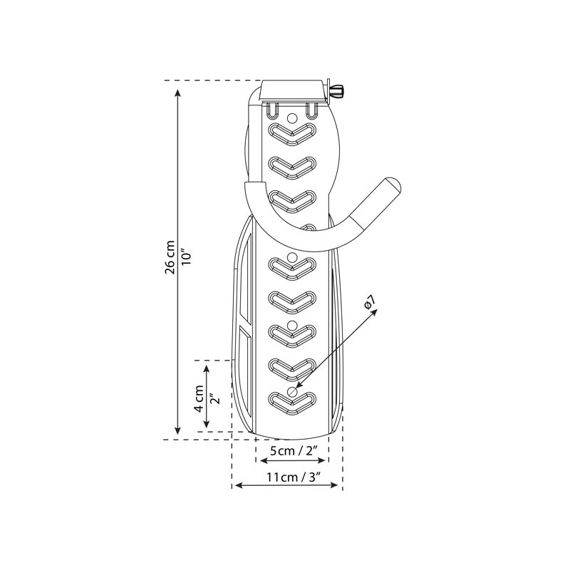 Steel Wall Mounted Bike Rack
