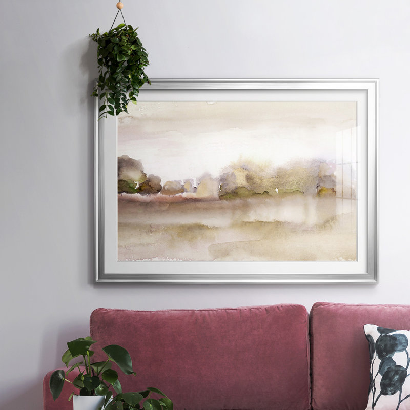 Couleurs d'automne encadrées sur papier, H 30 po x l 44 po x P 1,5 po, Argent