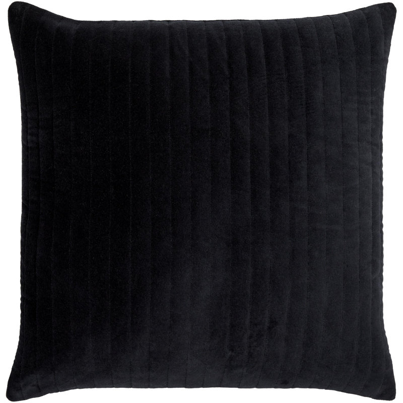 Beirne Cotton Throw Pillow, 20" x 20", Ink Blue, Down