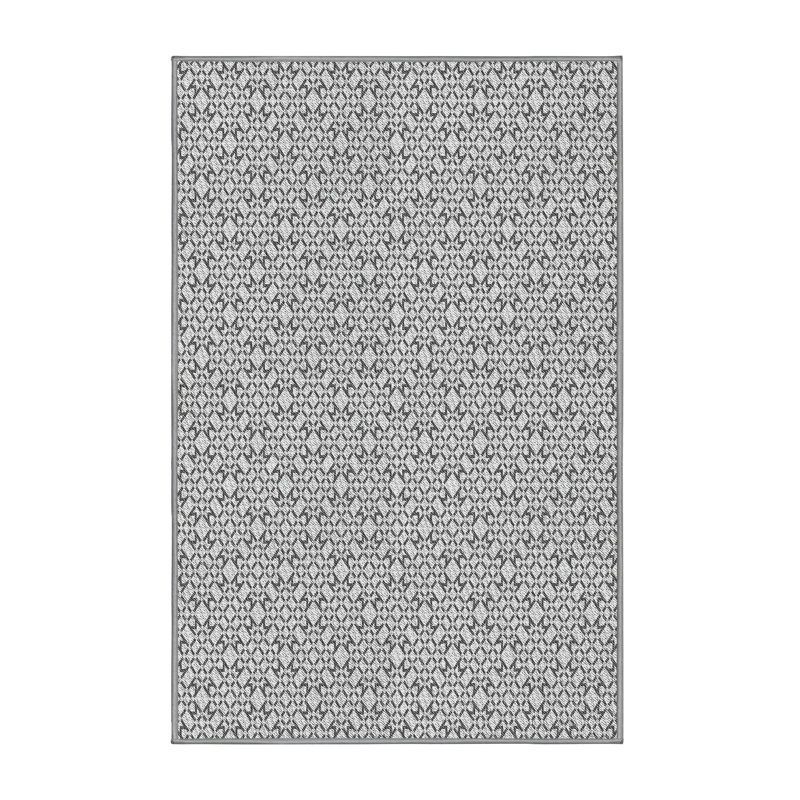 Tapis brun/gris à motifs, Rectangle 3 pi x 5 pi