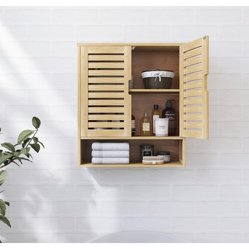 Latitude Run® Solid Wood Wall Bathroom Cabinet | Wayfair