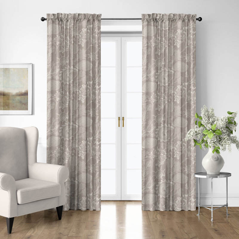 Ensemble de 2 panneaux de rideaux en coton Shellabrate, L 50 po x L 60 po