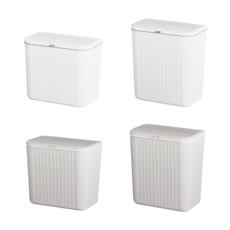 PP Manual Lift Waste Bin - 7L, White