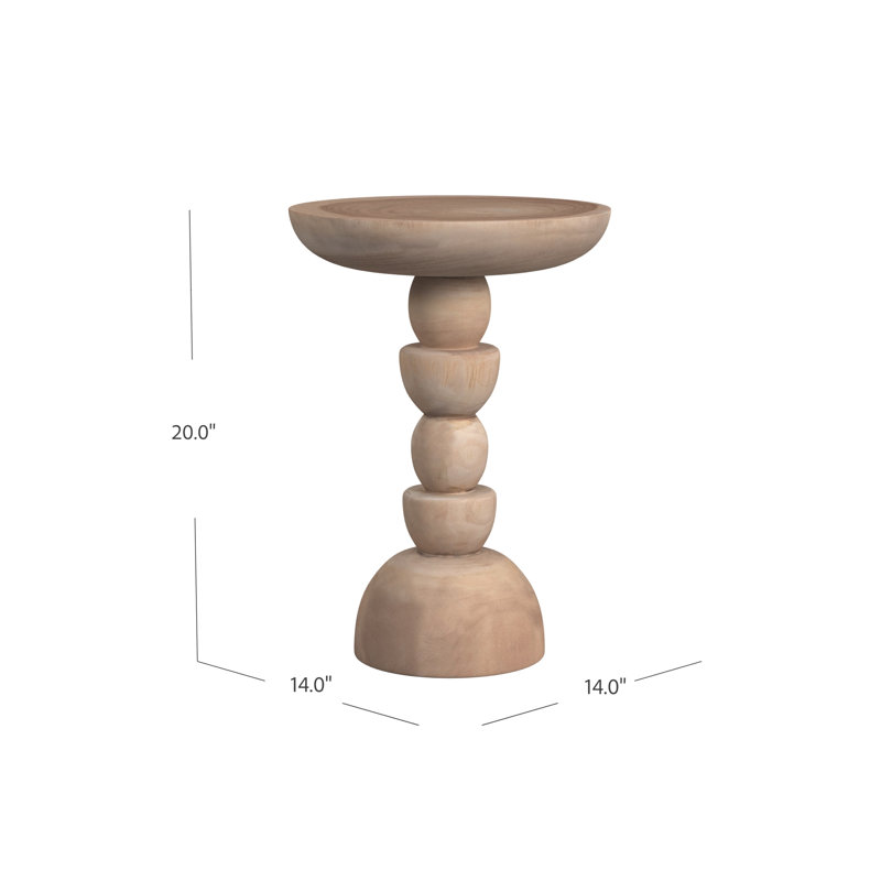 Zara Abstract Leg Side Table, Natural