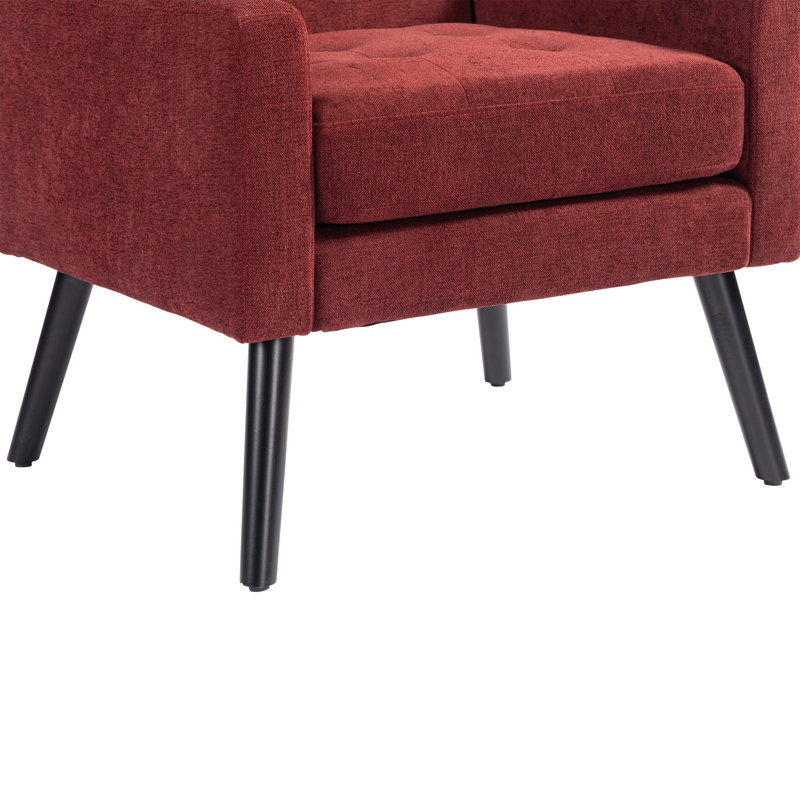 Fauteuil d'appoint Bolanle, Lin rouge