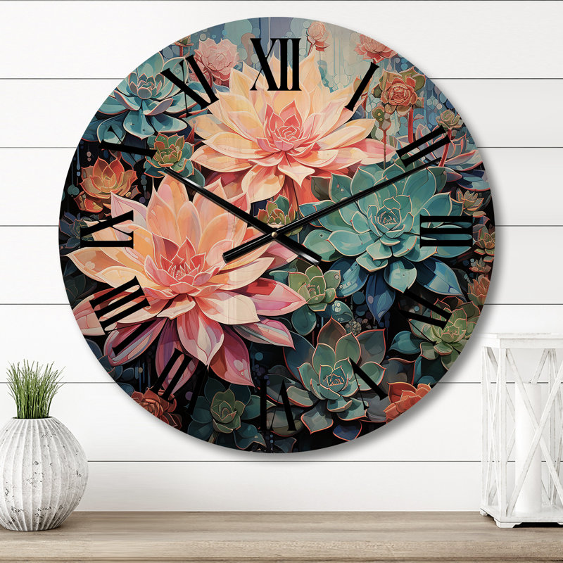 Horloge murale en bois massif Mounira, Petit