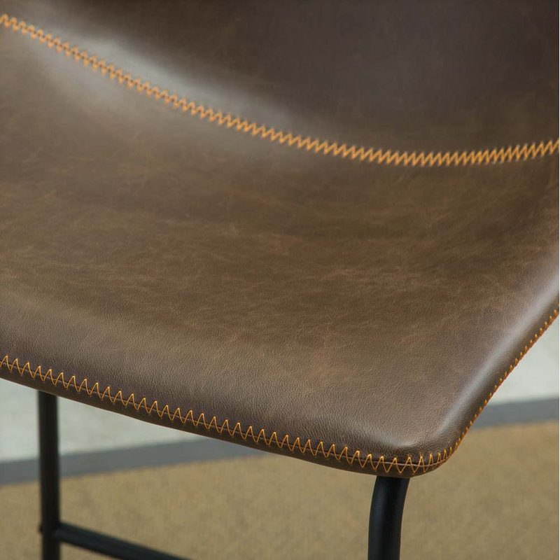 Ensemble de salle à manger à hauteur de comptoir: table et chaises, Brun, Pièces incluses : 5