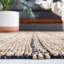 Tapis à motif géométrique en jute et en coton tissé à plat de couleur naturelle Iffat-1983058171
