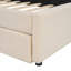 Lit plateforme tapissier avec lit gigogne-1349039237