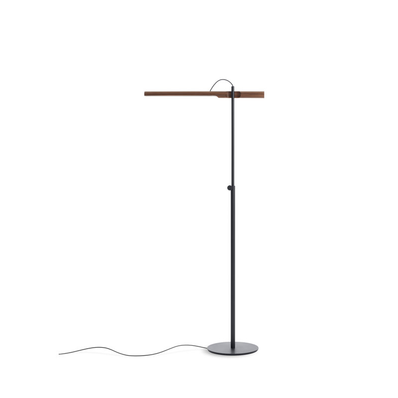Type A LED Task Floor Lamp, Walnut, Oblivion