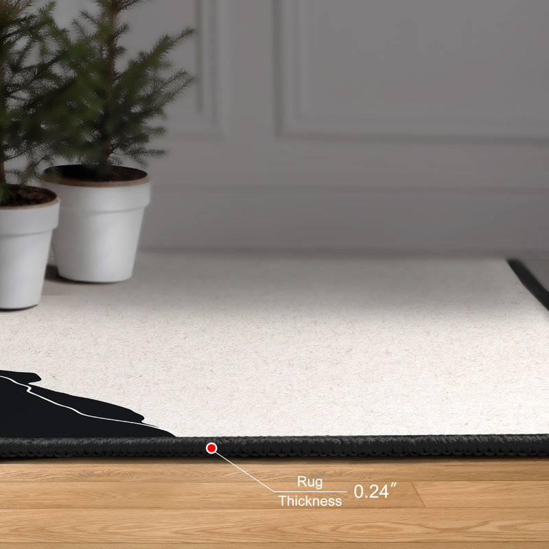Tapis abstrait lavable à la main, tissé à la machine, douceur céleste avec envers antidérapant
