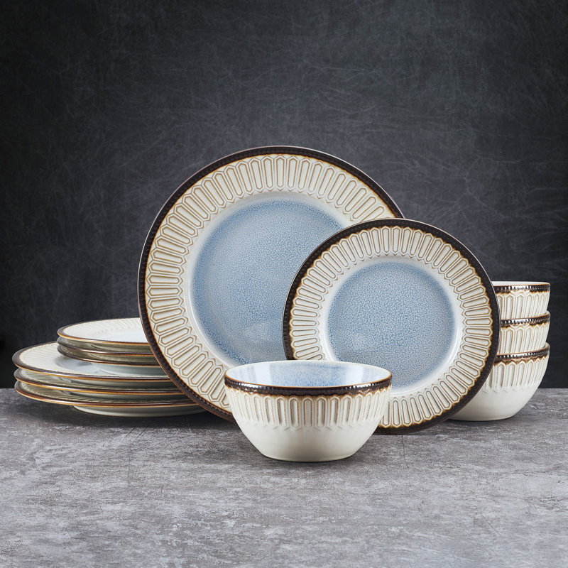 Pfaltzgraff Clara 12-Piece Stoneware Dinnerware Set, Service for 4