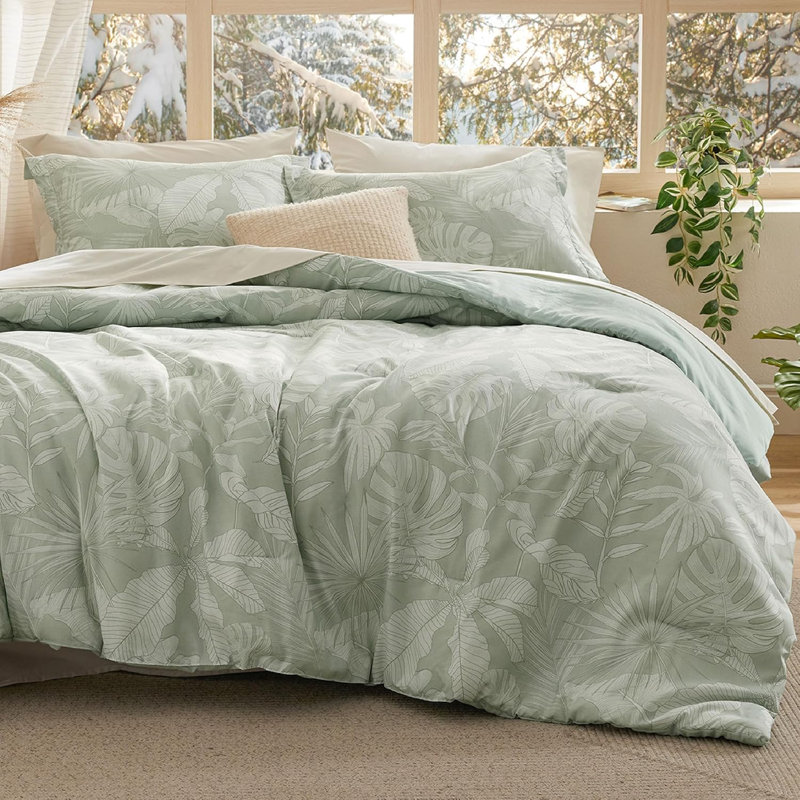 Ensembles d'édredon en mélange de polyester et coton Cozy Winter Collection, Édredon grand + 2 taies décoratives + 2 taies d'
