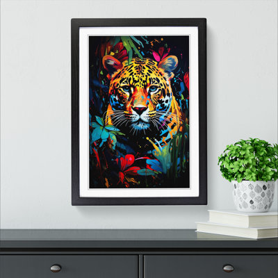 Leopard Expressionism Art - Framed Print
