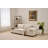 Stylish 3-Seat Sofa-Bed, Cream Chenille Fabric, 91.7 x 32.7 x 36.6 inches | Sturdy Timber Frame, 7-inch Plastic Legs, Comfortable 12.0 cm Foam Seat | Perfect for Living Room, Guest Room, and Versatile Use