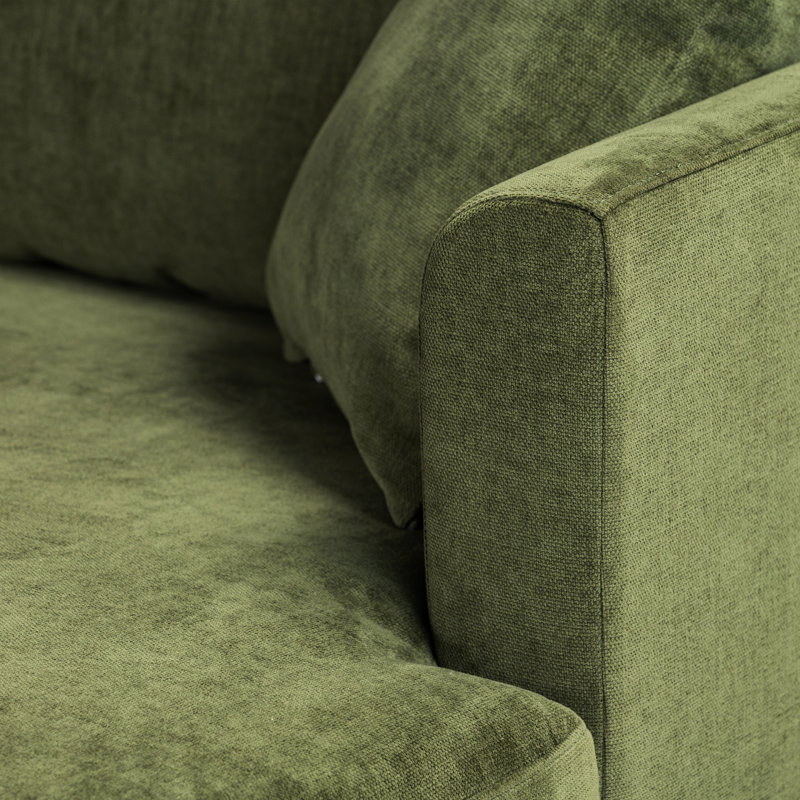 Tilica Velvet Sofa Sectional with Extra-Wide Chaise