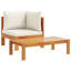 114cm Wide L-Shaped Patio Sectional Set with Cushions