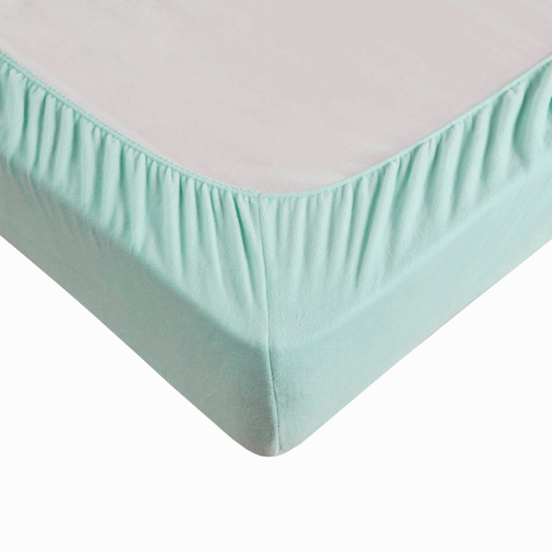 4 Piece Microfiber Printed Solid Sheet Set Aqua Full, Full / Double Sheet Set + 2 Pillowcases