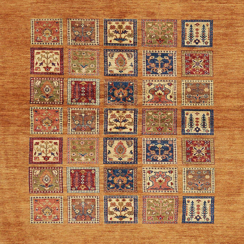 Tapis abstrait moderne 638, Carré 3 pi