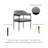Lia Modern Chenille Upholstered Metal Side Chair in Gray-91028767