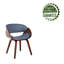 Chaise avec accoudoirs en polyester 22,8 po Tomlin-24834292