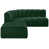 Tissu bouclé vert