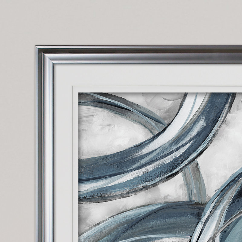 « Ring Around », art graphique encadré flottant, Impression encadrée, H 20 po x l 24 po, Argent