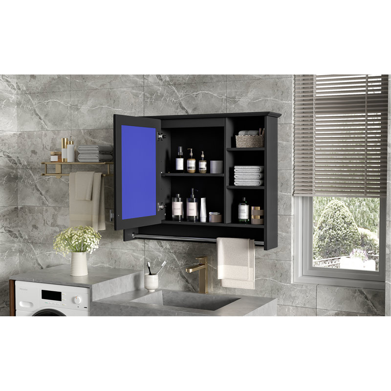 Armoire de toilette 3 en 1, armoire à pharmacie murale de 36 pouces avec tablette réglable et porte à fermeture en douceur, miroir haute définition avec rangement pour meuble-lavabo de salle de bain